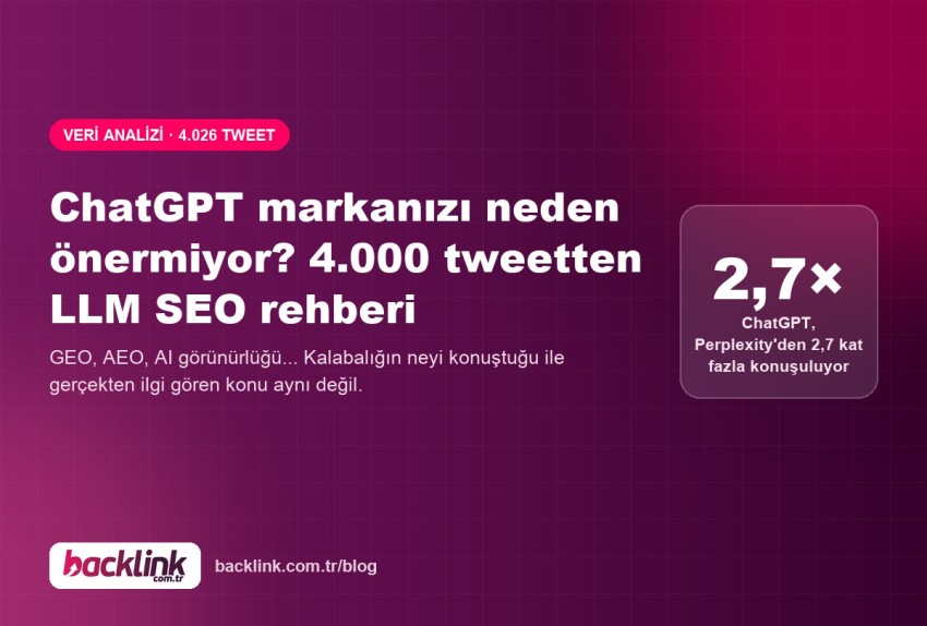 ChatGPT Markanızı Neden Önermiyor? 4.000 Tweetten LLM SEO Rehberi