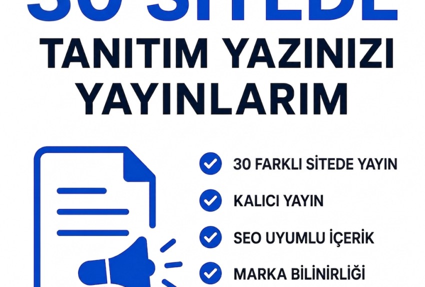 30 Adet sitede Seo Paketi Tanıtım Yazısı