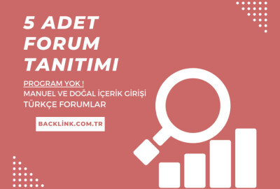 5 Adet Türkçe Forum Sitesinde Tanıtım