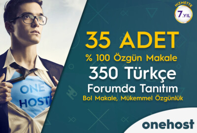35 Adet % 100 Özgün Makale ile 350 Türkçe Forumda Tanıtım